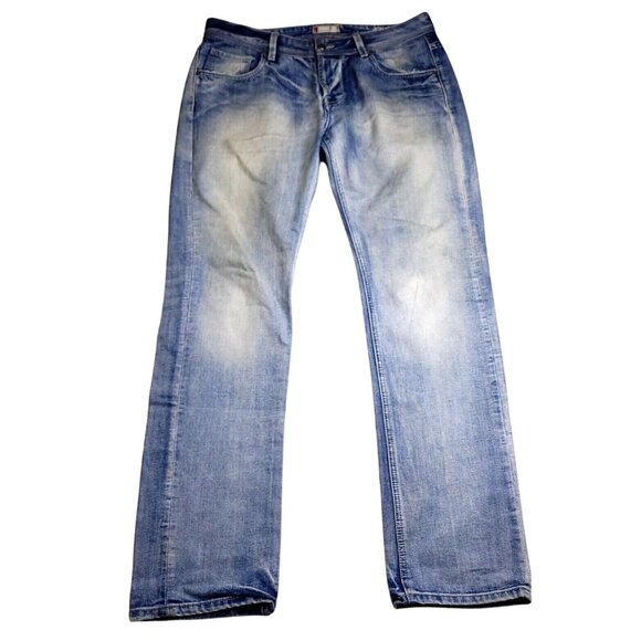 Castro Jeans Mens Jonathan Straight Fit 33 Light Wash Denim Stretch - Picture 4 of 7